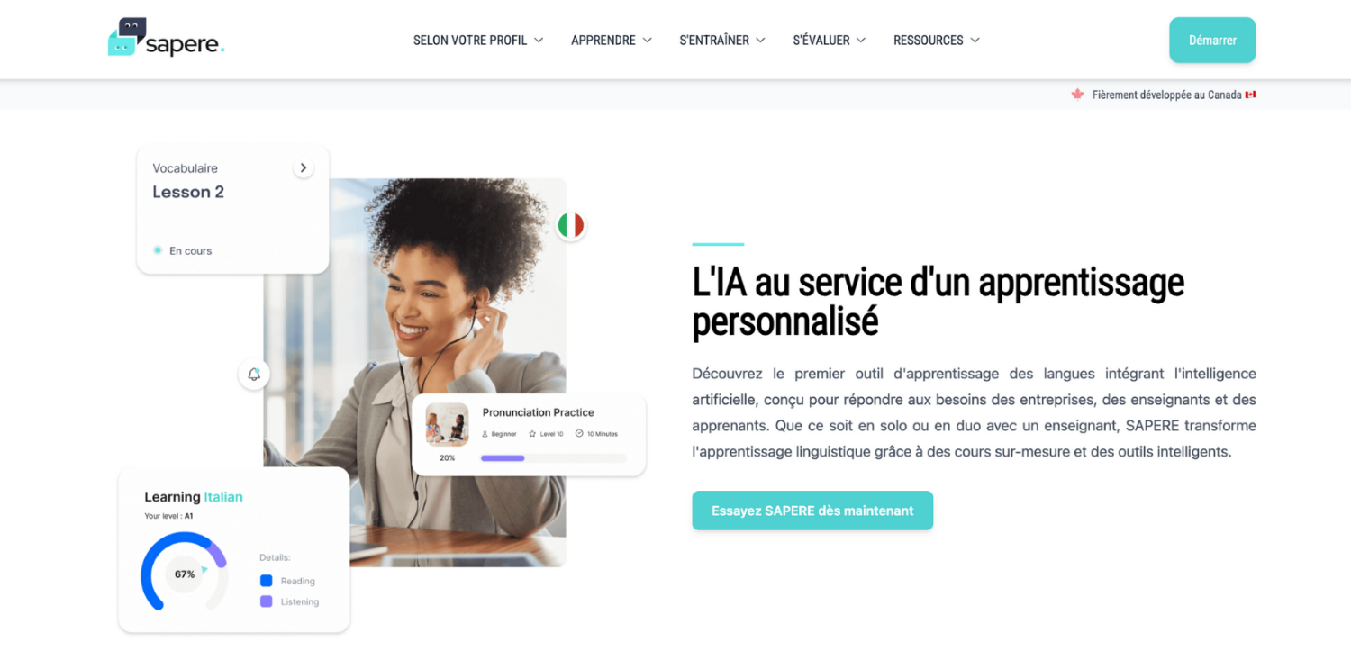 Apprendre une langue avec Sapere