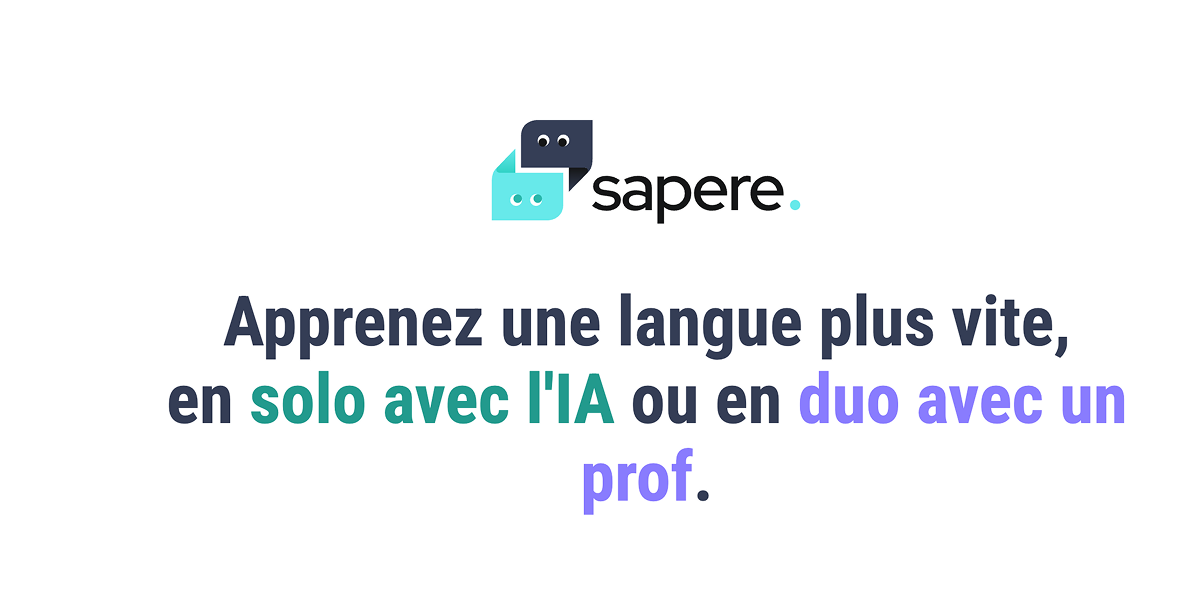 Sapere pour apprendre une langue